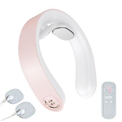 China Smart Portable Electric Smart Neck Massager Device Neck Radio Mini Heat Back Pulse Shoulder Relaxation Shoulder for sale