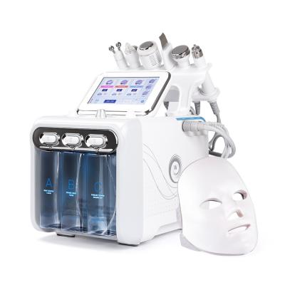 China Pigment Removal 7 in Salon 1Professional Hydraulic LED Mask Diamond Dead Skin RF Lifting Aqua Blackheads Removal Facial Machine for sale