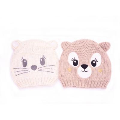 China JOINT Funny Kids Knitted Animal Cat Beanie Winter Hats Children Cute Winter Beanie for sale