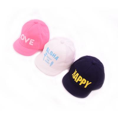 China COMMON Newborn English Word Printing Cotton Boy Hat Infant 100% Cotton Boy Baseball Cap for sale