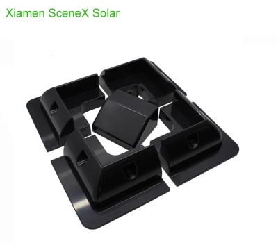 China Drill-free Secure to Mount Off-grid  Solar Panel Mounts Black ABS Solar Panel Corner Mount Support for RV caravan for sale