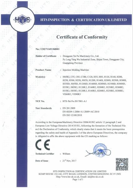 CE - Dongguan Taifu Machinery Co., Ltd.