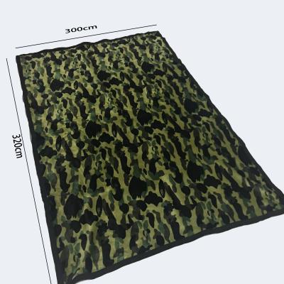 China Camouflage Material Disposable Ultra Premium Stretchy Soft Comfortable Velvet Print Large 10*10 Feet Cover for sale