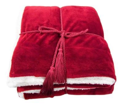 China Double Layer Plush Fleece Disposable Nightmare Front Red Christmas Snuggie Throw Blanket for sale