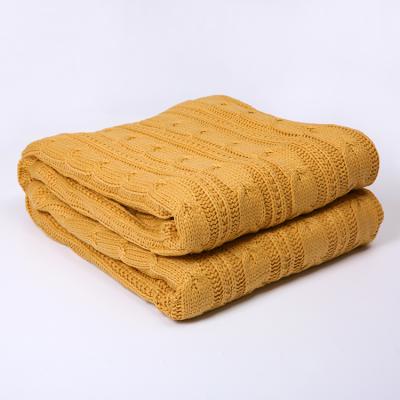 China 2018 Hot Selling Disposable 100% Custom Portable Double Layer Cashmere Throw Blanket for sale