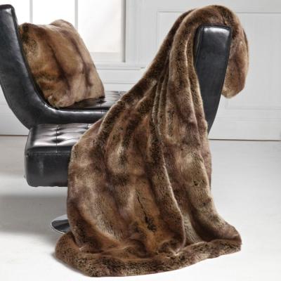 China 2018 Disposable 3 d Mink Luxury High Quality Design No Sew Fleece Blanket Wolf Fur Blanket for sale