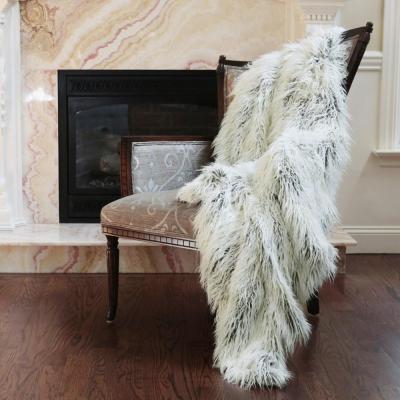 China Disposable Long Pile Lamb Hair Lap Fluffy Fluffy Thick Faux Fur Blanket for sale