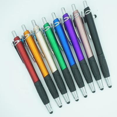 China Pen Cheap Price Metallic Colored Promotional Painted Ball Pen Universal Touch Screens Barrel Stylus Logo for sale