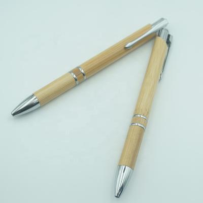 China Logo Customized Eco-friendly Bamboo Wooden Ball Pen Normal Wholesale Promotional Gift for sale