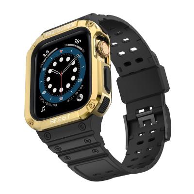 China Original Wholesale Silicone Gold Apple Watch Stainless Steel Watch Band Strap For Apple Watch for sale