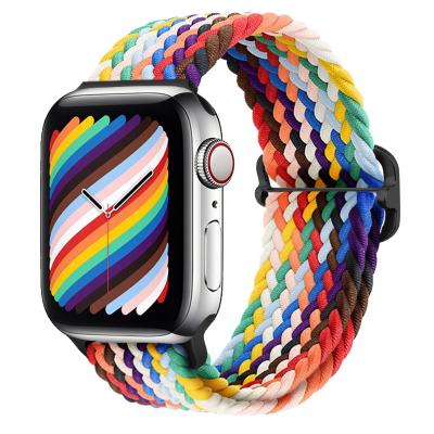 China ODM Flexible Sport Apple Watch Band Mesh Weave Apple Nylon Elastic Nylon Watch Strap for sale