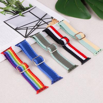 China OEM Flexible ODM Apple Watch Band Mesh Weave Nylon Woven Nylon Apple Watch Strap for sale