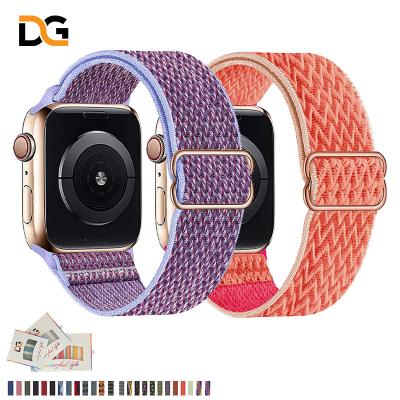 China Classic Apple Strap 38MM 40MM 42MM Nylon 44MM Elastic Apple Watch Band for sale