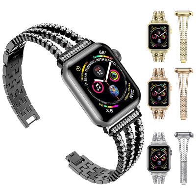 China Flexible Metal Stainless Steel Band Compatible Apple With Watch Bands For Apple Apple Charm Watch Band for sale