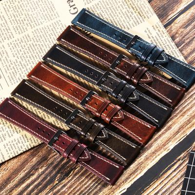 China Hot Selling Amazon Watch Strap Leather Strap Leather Strap Watch and Clasp Watch Fluctuating Hot Price Leather Strap Tray for sale