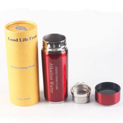 China Alkaline Water Bottle 380ML Double Filter 4 Colors Bottle Viable Healthy Nano Alkaline Energy Flask High Quality for sale