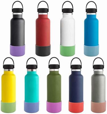 China Silicone Viable Bottom Sleeve Protective Boot For Sports Water Bottle 12-24OZ Stainless Steel Water Bottle for sale