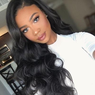 China Virgin Body Wave Hair Wigs Human Hair Lace Front Double Pulled For Black Women Cuticle Aligned Hair Wigs for sale