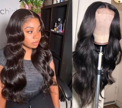 China Hot Selling Body Wave Mink Brazilian Human Hair Wig Full Lace Wigs With Baby Hair For Black Women for sale