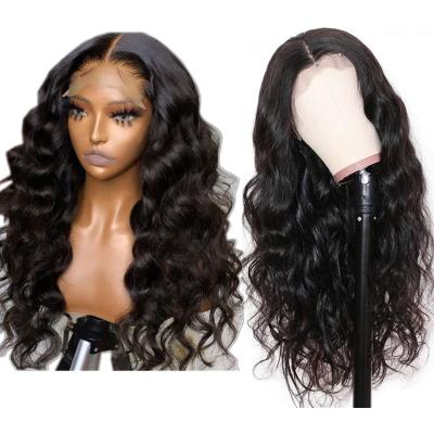 China Brazilian Body Wave Hair Cuticle Aligned Curly Lace Front Wig With Preplucked Hairline And Baby Hair for sale