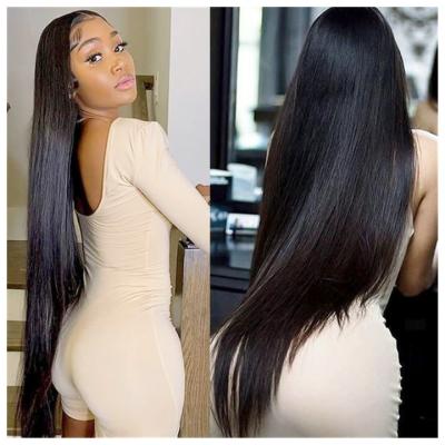 China Wholesale Virgin Brazilian Straight Human Hair Wig HD Silky Straight Human Hair Lace Front Wigs For Black Women for sale