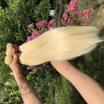 China 613 Straight Blonde Hair Wholesalers Cuticle Align Raw Virgin Hair Bundles Weave 30 Inch Straight Bundles for sale