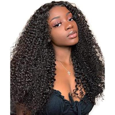 China Jerry Curl Wig Human Hair 180% Density 13X4 Raw Indian Lace Closure Soft Free Shipping Jerry Curl Wig Human Hair Wigs for sale