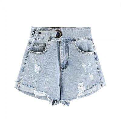 China Others Wholesale 2022 Summer Loose Korean Fashion Women's Slim Girls Jean Shorts High Waist Denim Shorts for sale