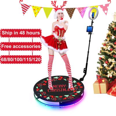 China Event/Party/Conference/Festival 360 Degree Photobooth Stand Machine With Flight Case Packaging Live Video Led Frame Auto Photo Booth for sale