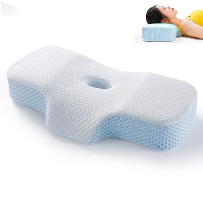 China Folded Ergonomically adjustable cervical spine orthopedic memory foam neck pillow for sale