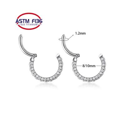 China Wholesale Nose Rings G23 ASTM F136 Titanium Nose Hoop Piercing Jewelry FASHIONABLE Titanium Nose Hoop Piercing Jewelry for sale