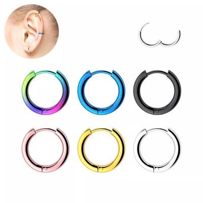 China Fashion Wholesale Titanium Nose Rings Hiphop Map G23 Round Circle Circle Earrings Body Jewelry Piercing Silver for sale