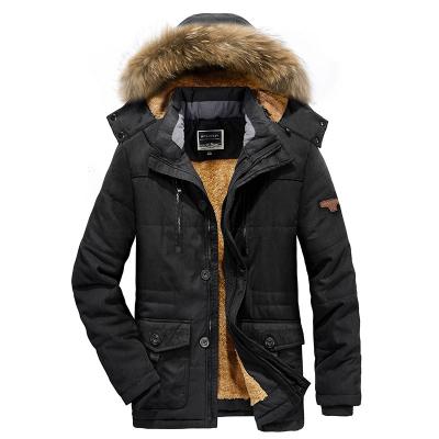 China Wholesale Viable Winter Pure Color Windproof Warm 100% Cotton Hooded Casual Jackets Men Jackets for sale