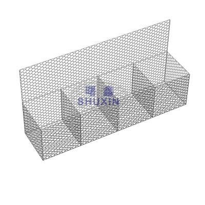 China Long Service Life 1 m Philippines 4 x 1 x Hot Dipped Galvanized + PVC Coated Stone Gabion Baskets Cage For Gabion Wall for sale