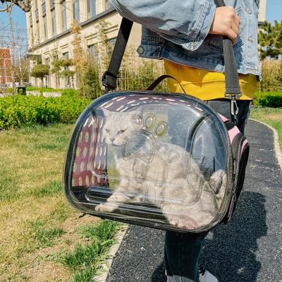 China Sustainable Pet Travel Carrier Bag For Dogs Or Cats Wholesale Custom Breathable Backpack Cat Pet Carrier for sale