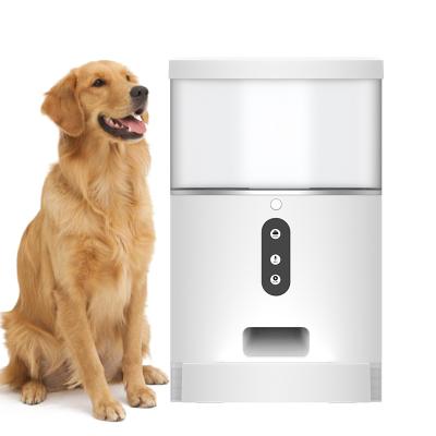 China Camera 1080P wifi automatic remote control 6L automatic dog food driver smart pet feeder for sale