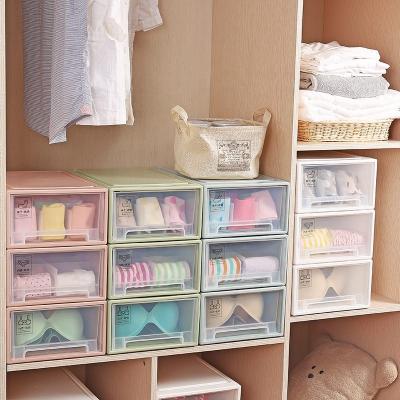 China Viable Manufacturer Durable Plastic Underwear Bra Sock Storage Box for sale