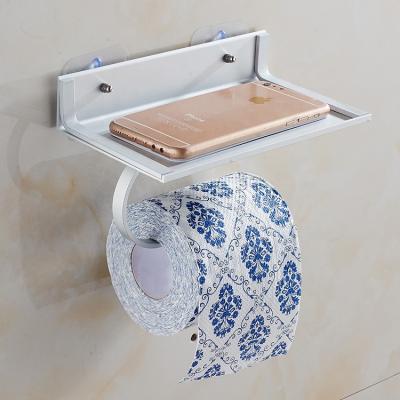 China Modern Bathroom Tisscu Paper Toilet Paper Roll Holder With Phone Shelf for sale