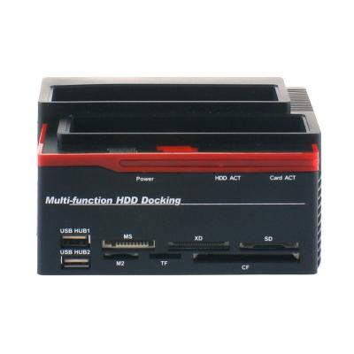 China Plastic all in 1 dual 2.5 inch/3.5 inch SATA/IDE HDD docking station for sale