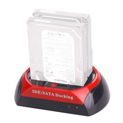 China 2.5/3.5 Inch Plastic SATA/IDE Hard Drive Docking Station with Dual USB2.0 All in 1 HDD Docking Station Drive for sale