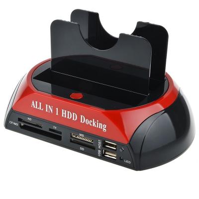 China ABS USB2.0 to IDE/SATA Dual Disk Hard Disk Seat for sale