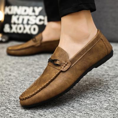 China Fashionable/ comfortable/ durable Men loafer shoes genuine leather cheap slip on driving shoes for sale