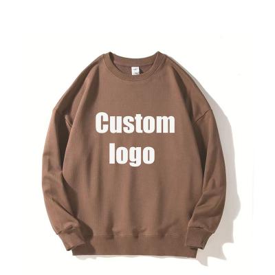 China Sustainable Custom crew neck french terry embroidered heavy Terry cotton crewneck women sweatshirt embroidery graphic men sweatshirts for sale