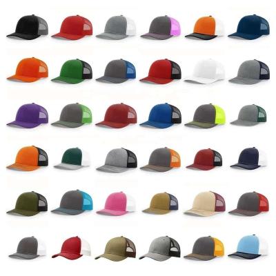 China COMMON Low Moq Custom Logo Rubber Patch 3d Embroidery Richardson 112 Mesh Trucker Hat Sports Caps for sale