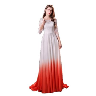 China Factory Price Anti-static Luxury Women Even Elegance Summer Satin Casual Chiffon Runway Dress for sale