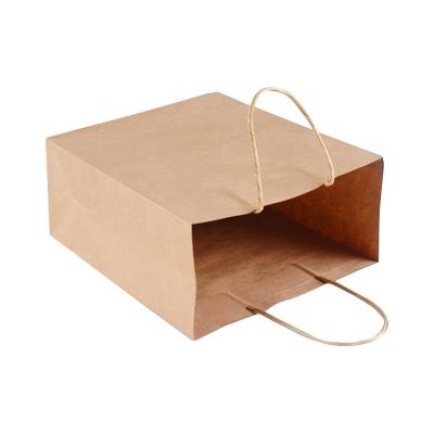 China Recyclable custom lettering, brown paper bags, empty advertising bags for sale