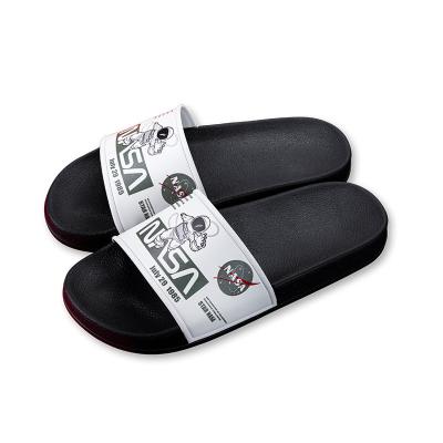 China Wholesale ODM PVC Bathroom Slipper Custom Unisex Logo Print Astronaut Beach Slides Home Slippers Home Slips Shoes for Men and Women for sale