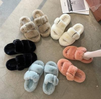 China Cushioning Hot Selling Women's Soft Plush Soft Plush Bedroom Slippers Lightweight Open Toe Indoor Outdoor Indoor Slippers Cozy Fluffy Slippers for sale