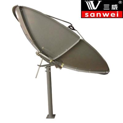 China Galvanized Steel C Band 5ft Satellite Dish Antenna With Pole Mount With Square Base for sale