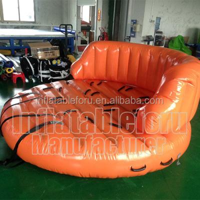 China 0.9mm PVC Tarpaulin Sofa Inflatable Ski Sofa Towable Water Ski Tube For Sale for sale